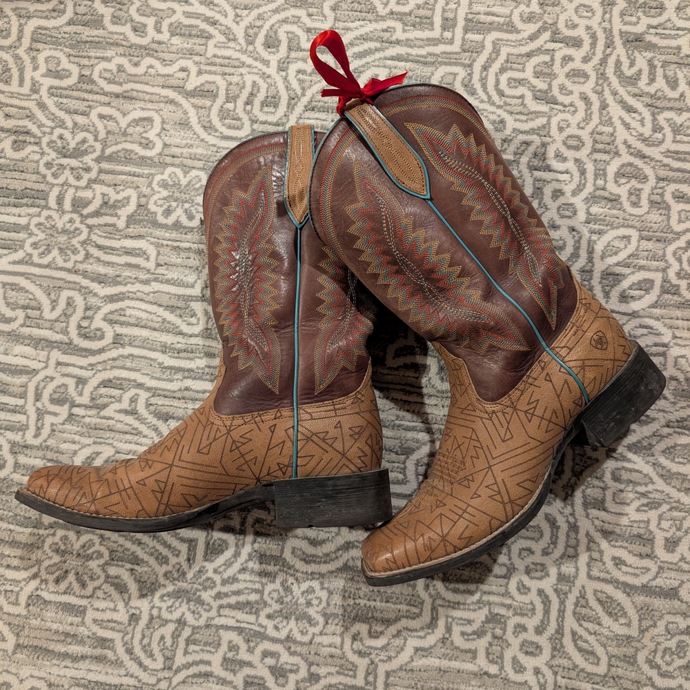 Ariat Turquoise Leather Western Boots